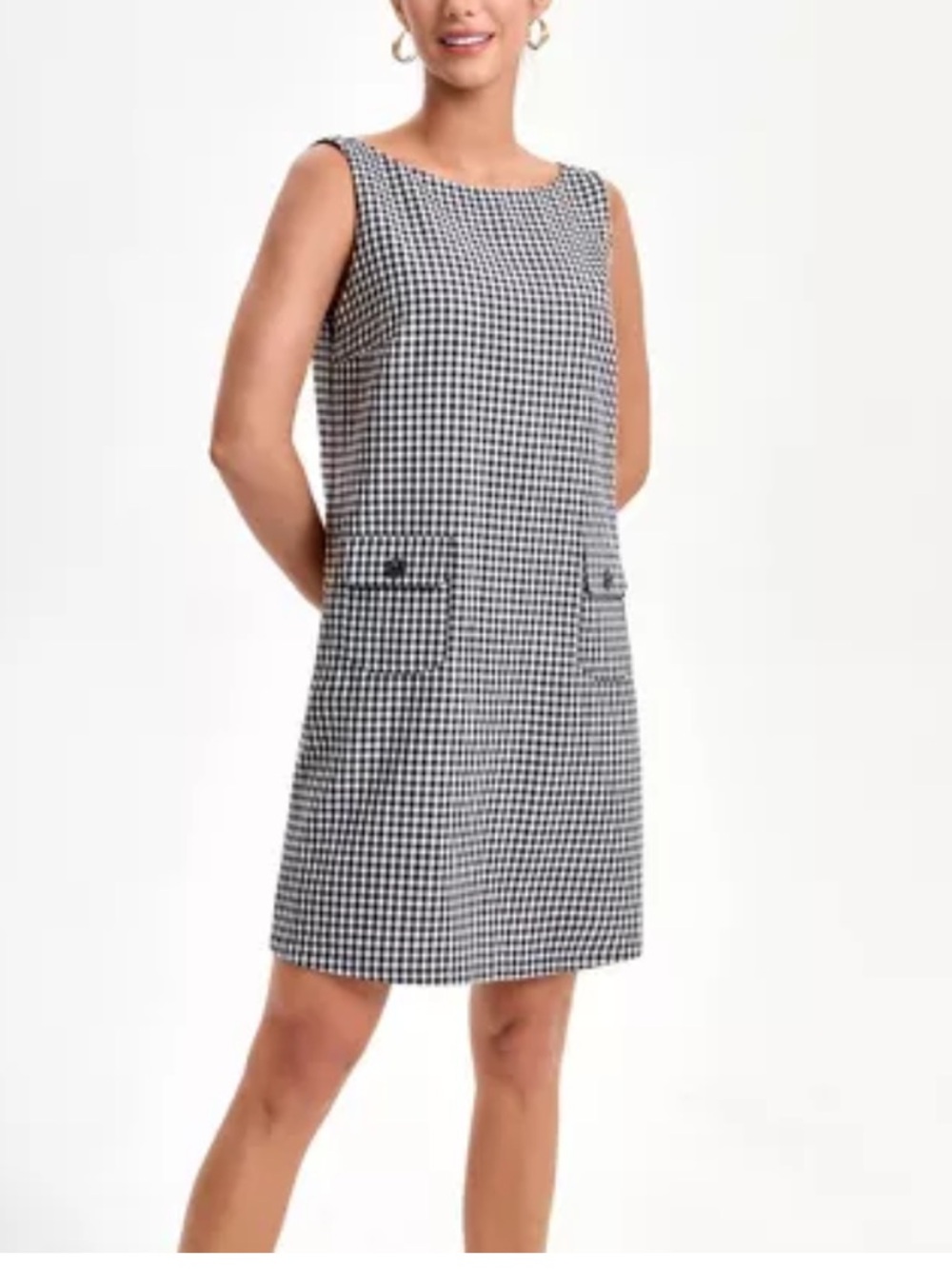 A New Day Women's Sleeveless Decorative Pockets Mini A-Line‎ Dress